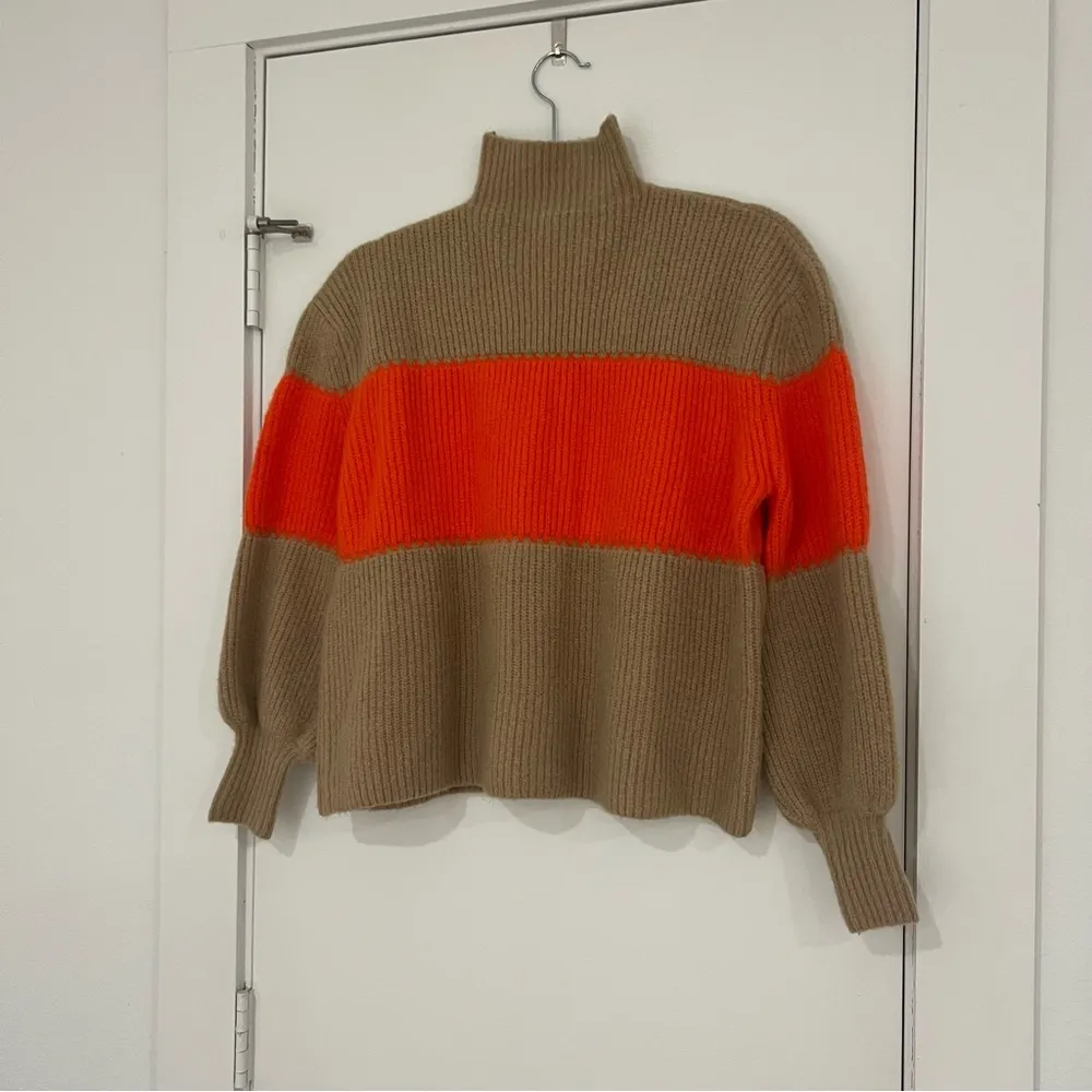 THML Color Block Sweater Orange Brown - Image 3