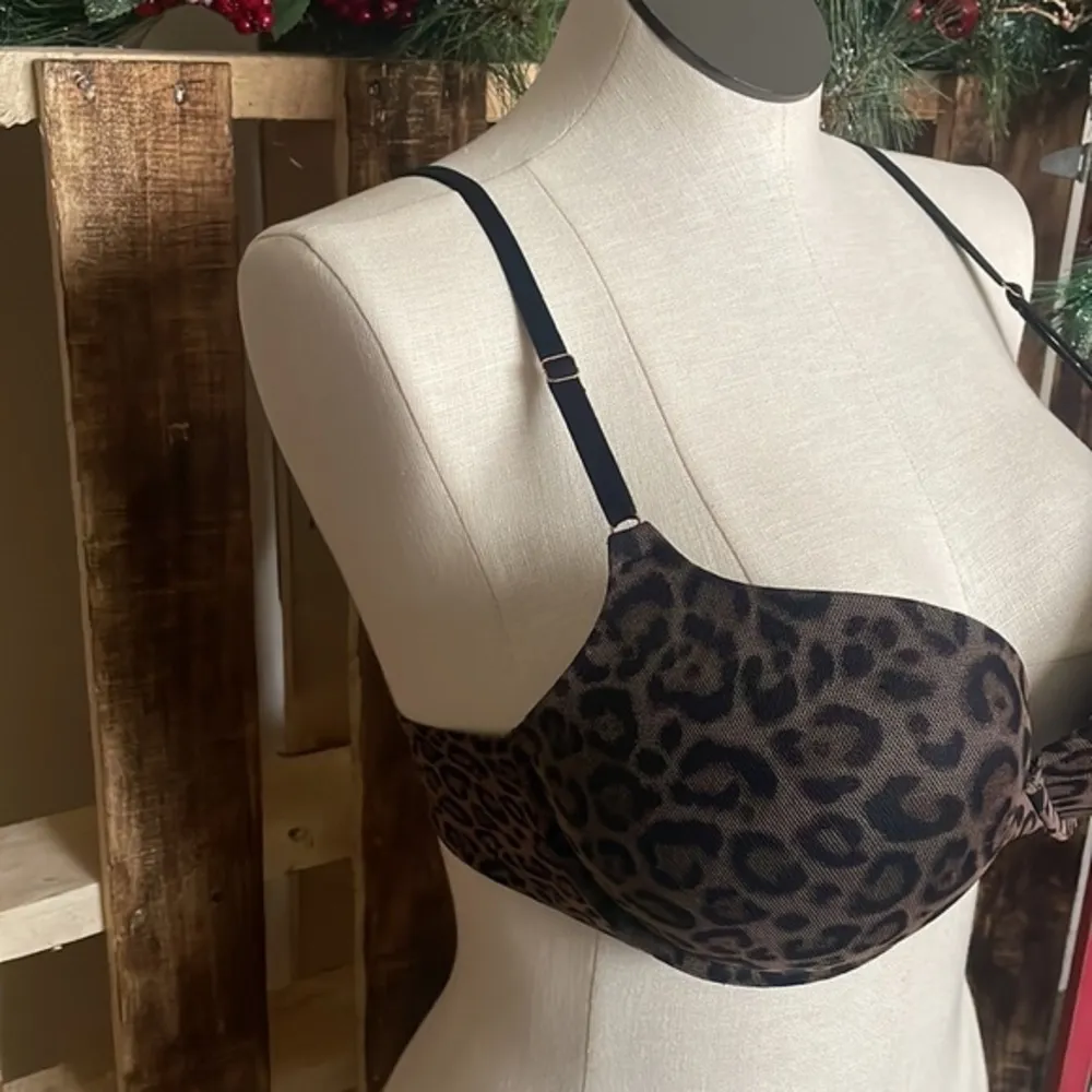 Smart & Sexy bra woman’s padded animal print leopard intimate Sz 36C - Image 2