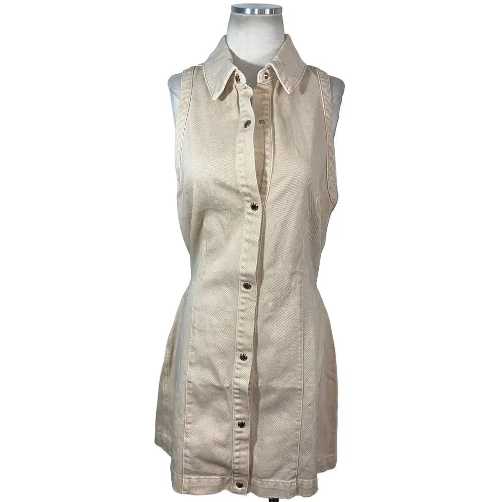 SER.O.YA Gemma Dress in Sand Dune XLarge New Womens Khaki Chino Tan Size XL - Image 4