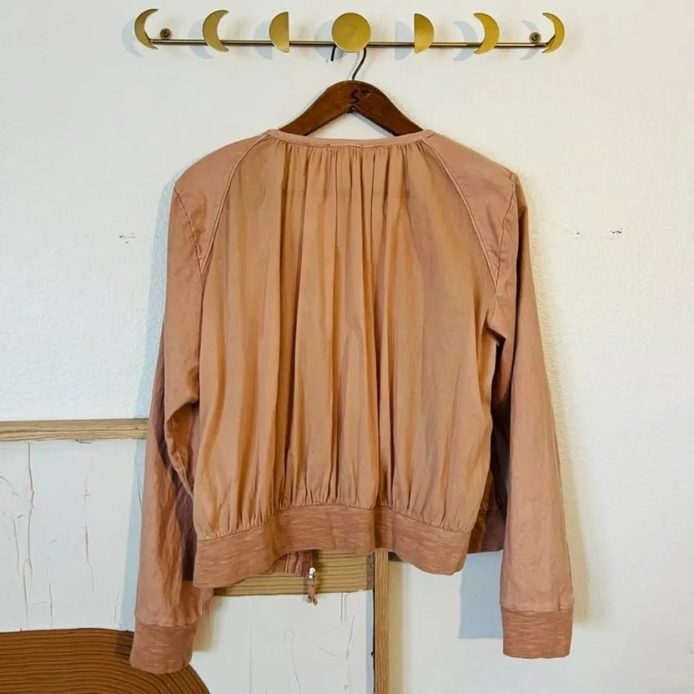 Hei Hei Hilltop Bomber Clay Pink Zip Up Linen Lightweight Jacket - Image 4