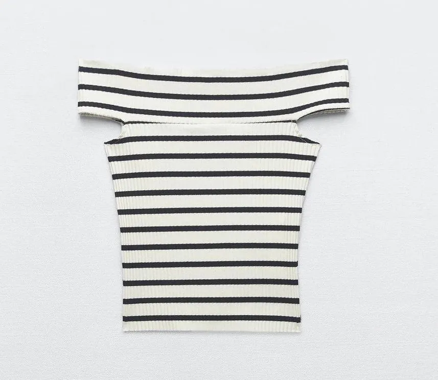 Striped Strapless Top - Image 2