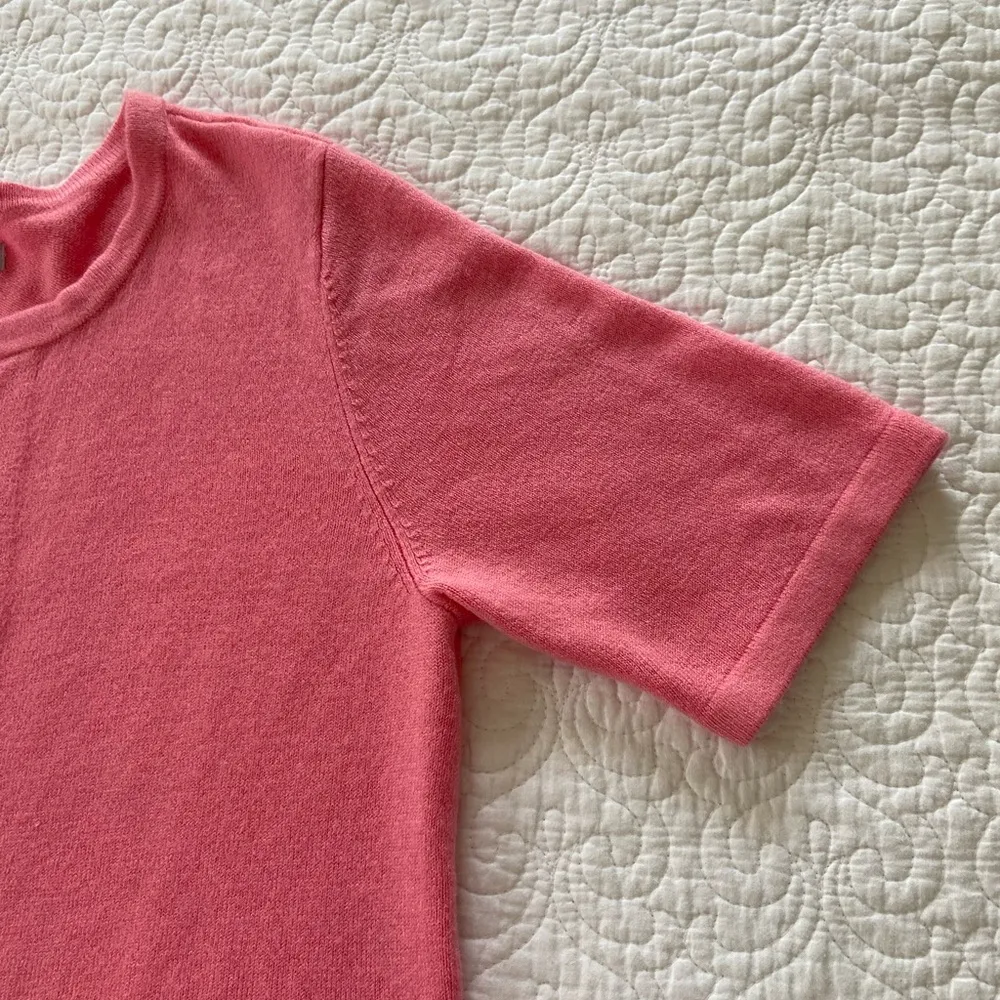 Croft & Barrow Pink Cardigan Sweater Bolero Short Sleeve Open Front Soft Size S - Image 7