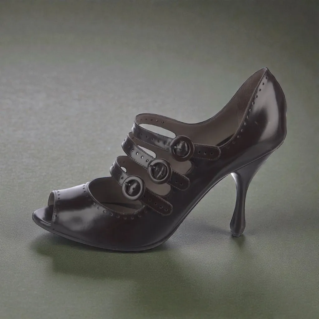 BOTTEGA VENETA Chocolate Brown Mary Janes Heels Size 39.5 / 9.5 - Image 2