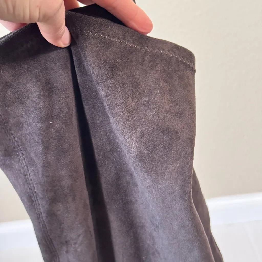 Mi.im Faux Grey Suede Leather Knee High Boots Womens 8 Fall Casual Classic Gray - Image 5