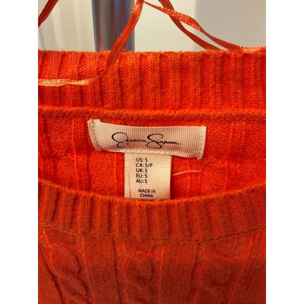 Jessica Simpson Super Soft and Cozy Sweater Orange Size Small Pullover Sweater - Image 2