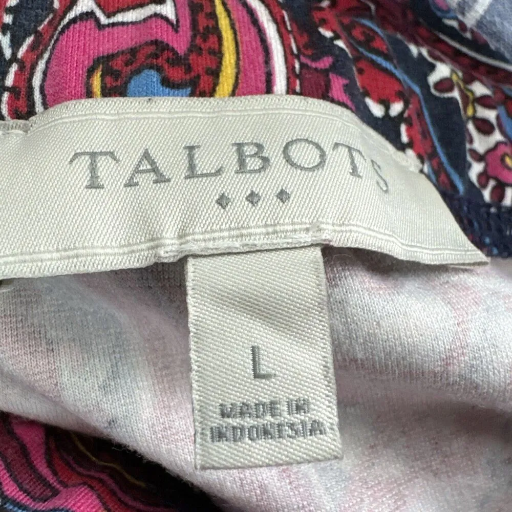 Talbots Skirt Large Pencil Purple Blue Red Geometric Kaleidoscope Colorful Boho - Image 2