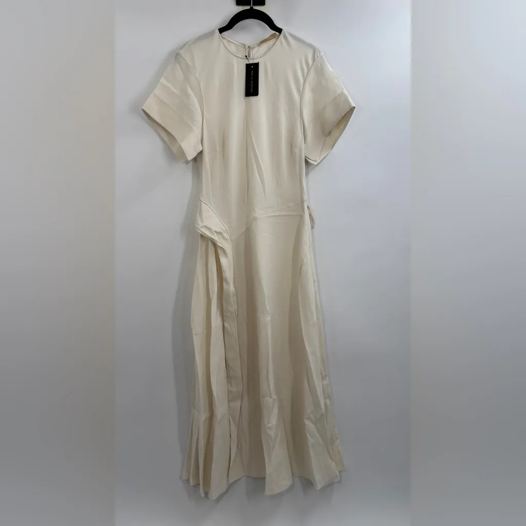 Ulla Johnson Cassia Ruffled Crepe De Chine Midi Dress - Image 5