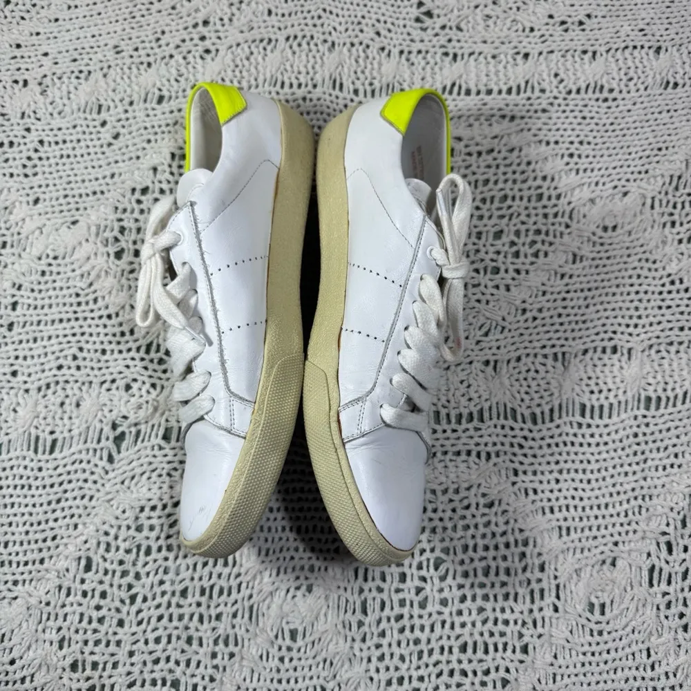 Saint Laurent Court Classic Leather Sneakers Size 38 1/2 - Image 3