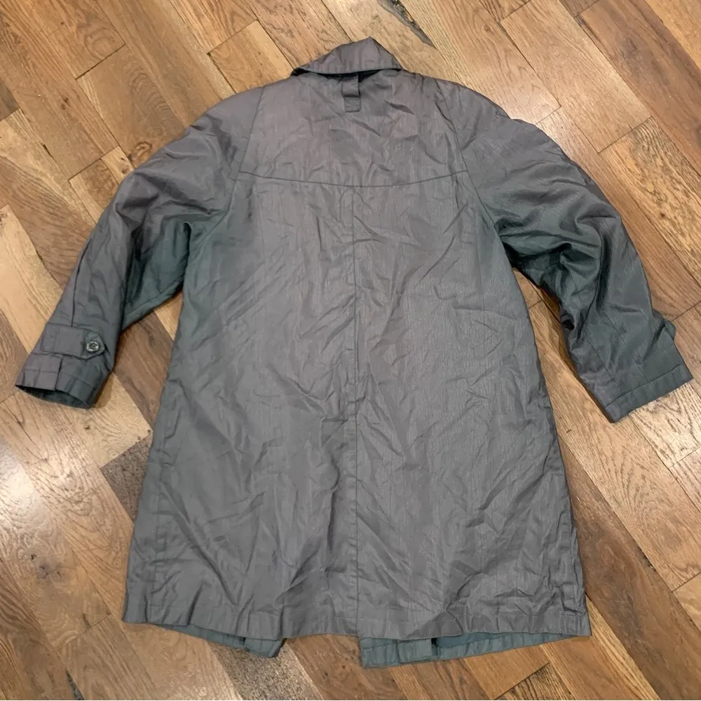 COPY - Fleet Street Vintage Green Raincoat Jacket Size 8 Petite - Image 3