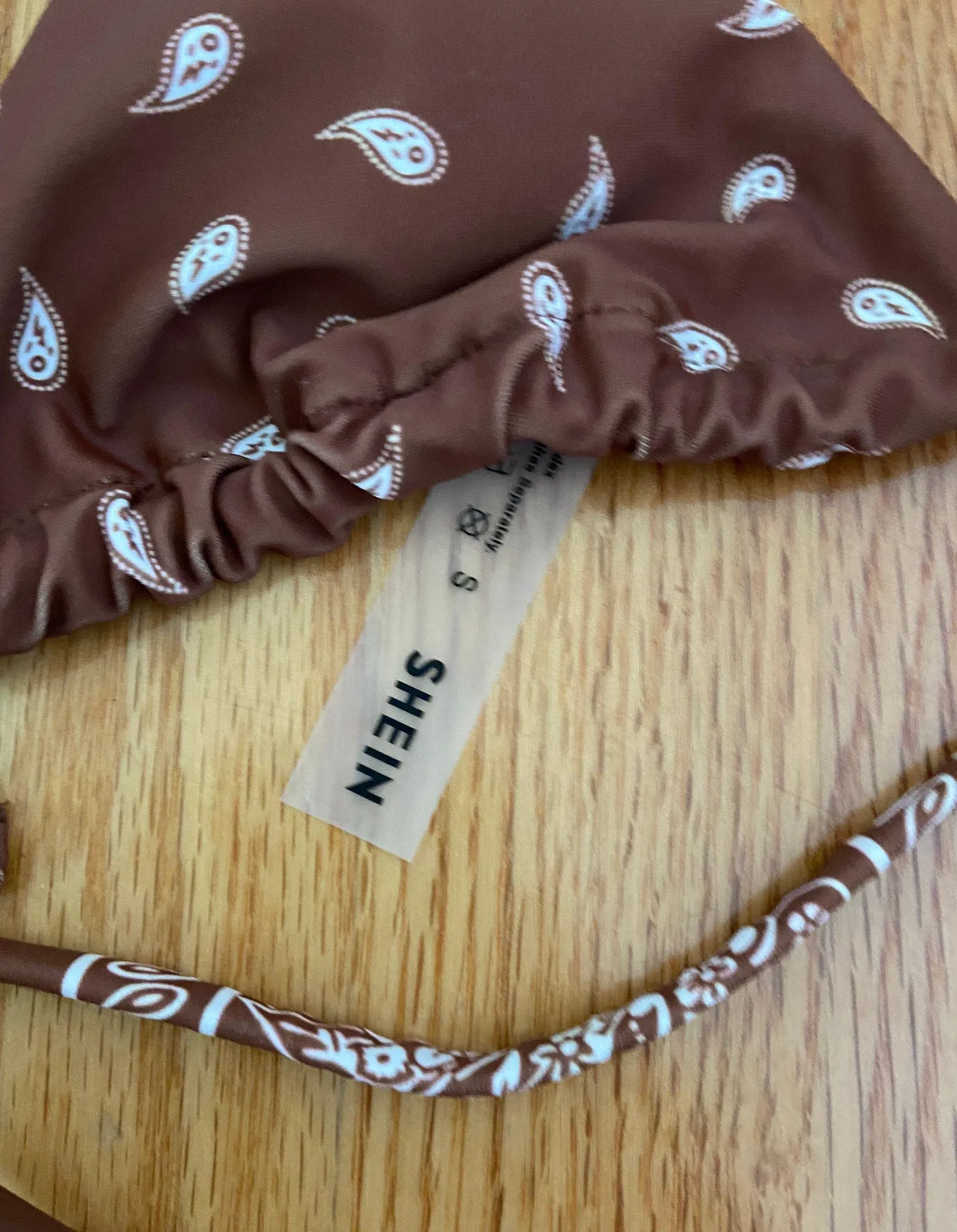 SheIn brown paisley bikini - Image 3