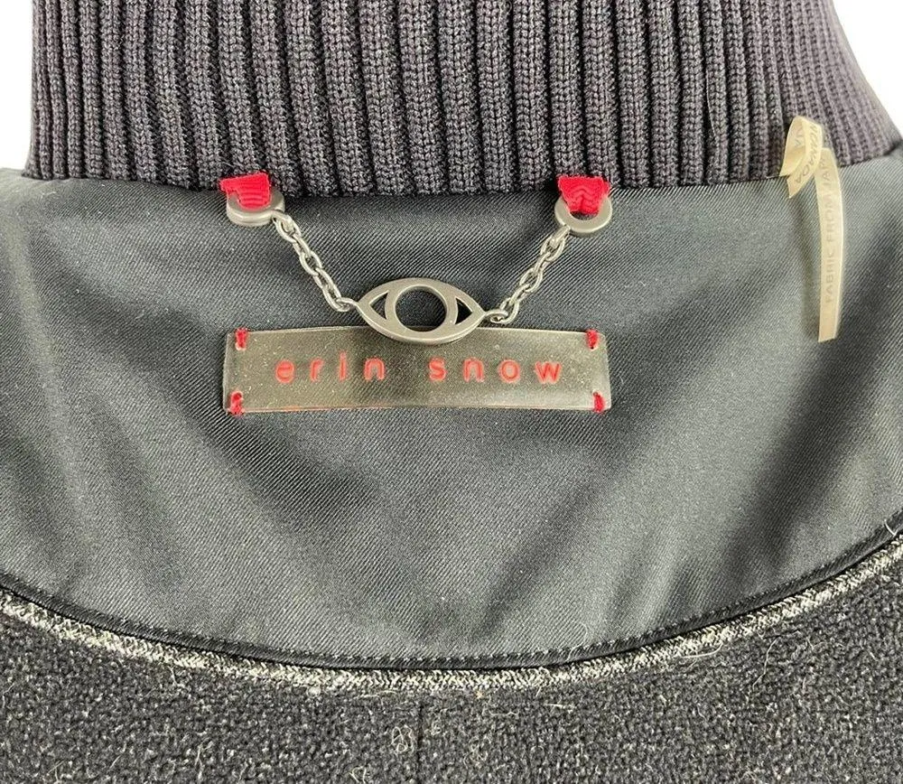 Eric Snow Womens Size Large Patchwork Winter Full Zip Black Jacket faux leather - Image 15