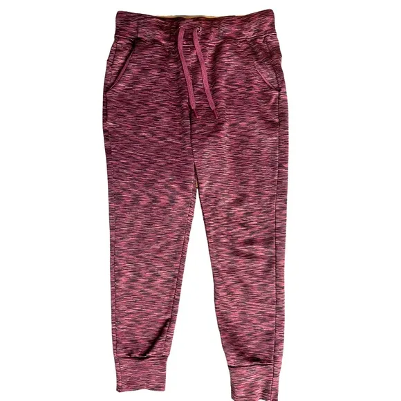 Spyder Womens Space Dye Pink Black Fleece Joggers Size S Warm Athleisure Comfy - Image 2