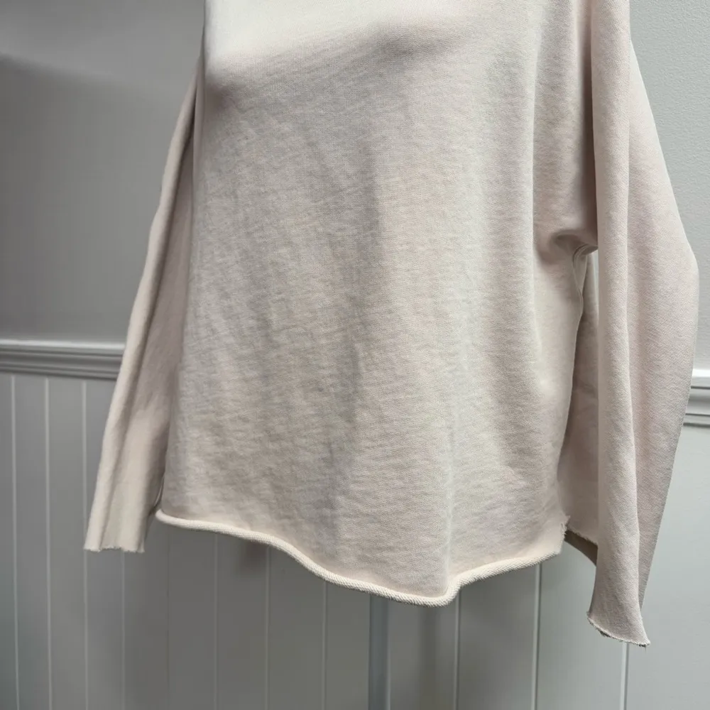 Frank & Eileen Effie Long Sleeve Funnel Neck Capelet Triple Fleece Small S - Image 5