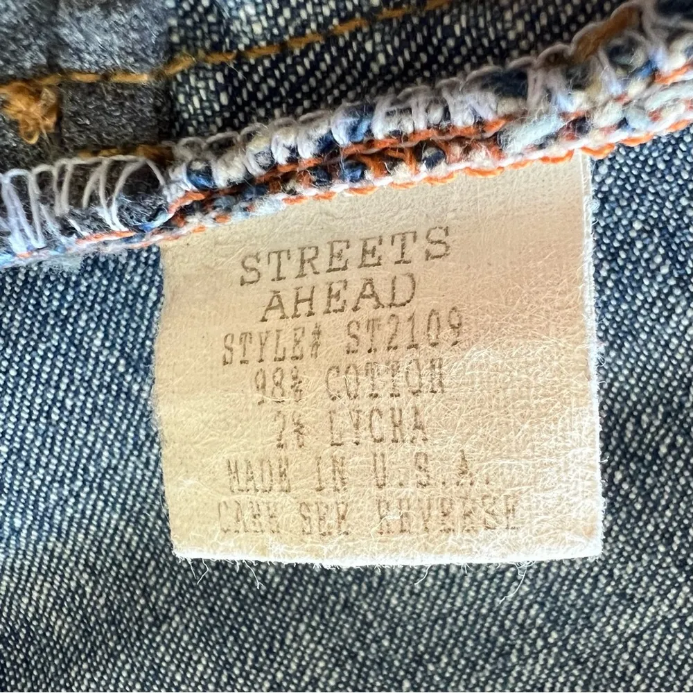 Women’s Y2K Vintage Streets Ahead Embellished Stud Jeans sz 27 Made in USA Rare Blue - Image 9