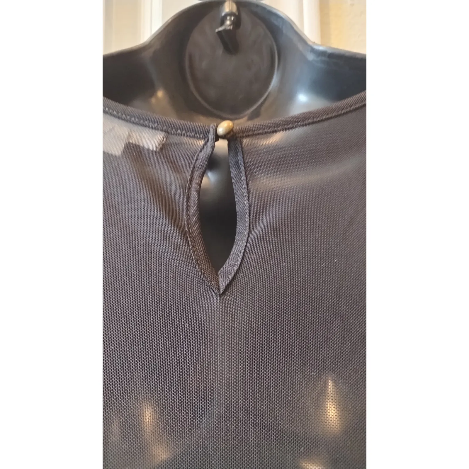 Coco + Jaimeson Women Sz M Black Mesh Dress Tunic Boho Embroidered UNLINED Size M - Image 5