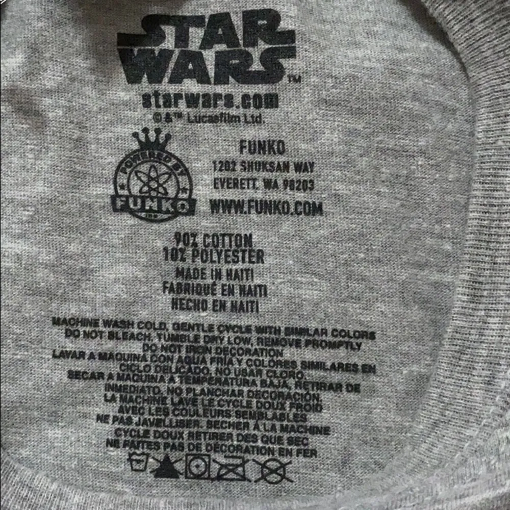 Star Wars junior Vader tee shirt NWT Gray Size undefined - Image 6