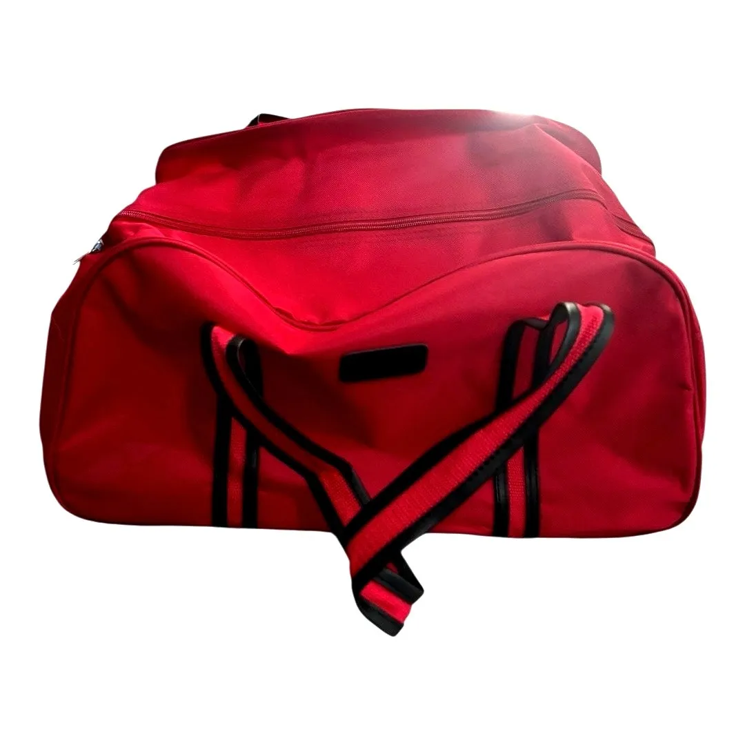 Duffle Bag with Rollers and Handle Red NWT - Image 2
