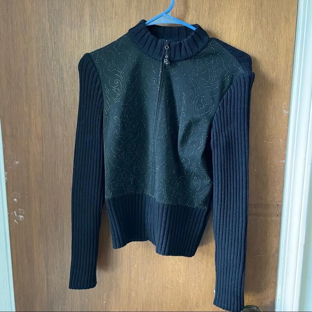 St John black knit zip up - Image 4