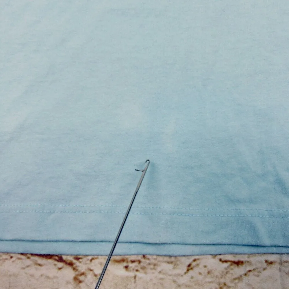 Nintendo Super Mario T-Shirt Womens M Baby Blue Mario Yoshi Graphic Logo Kidcore - Image 3