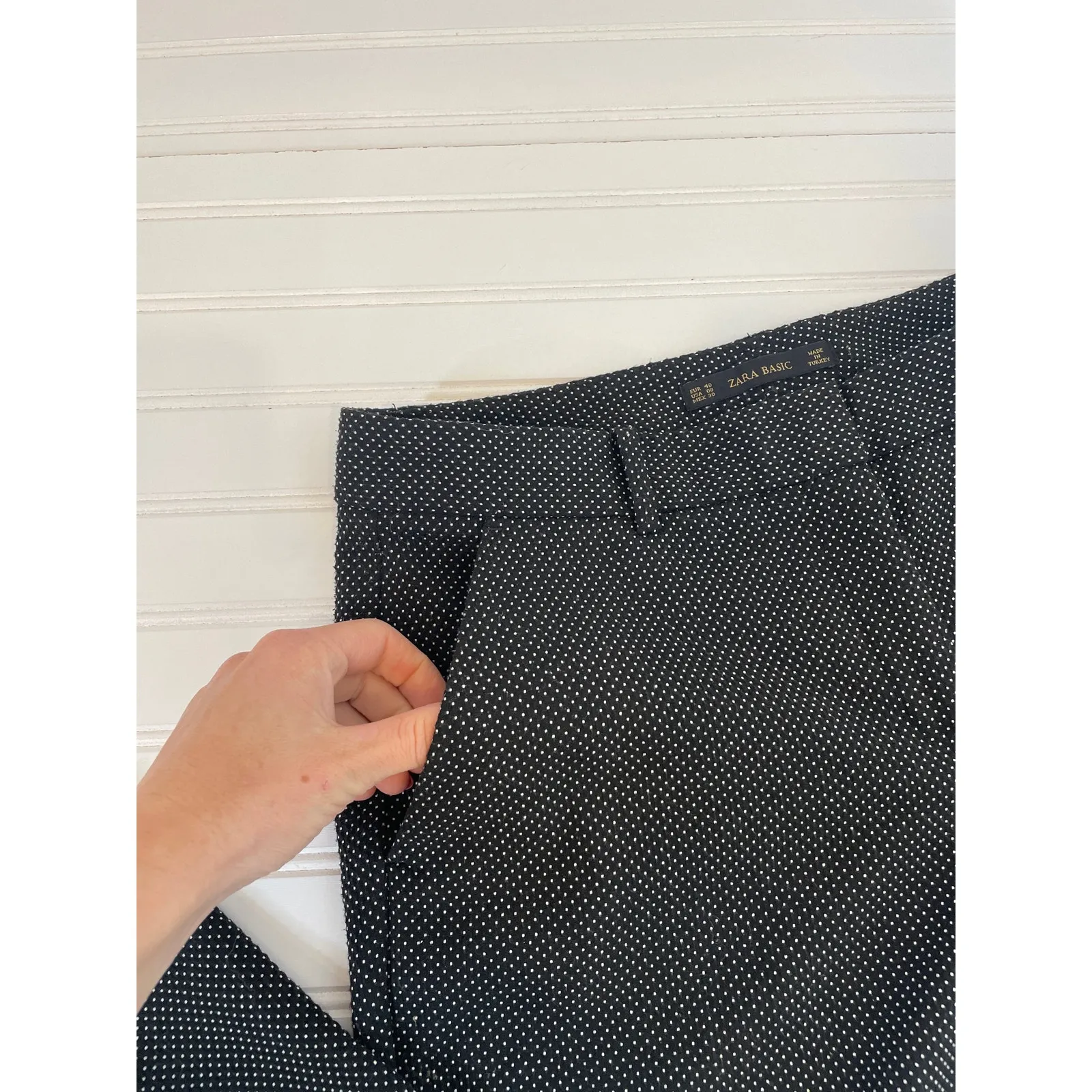 Zara Floral Lace Sleeveless Peplum Top & High Waisted Cropped Pants Bundle Sz M - Image 13