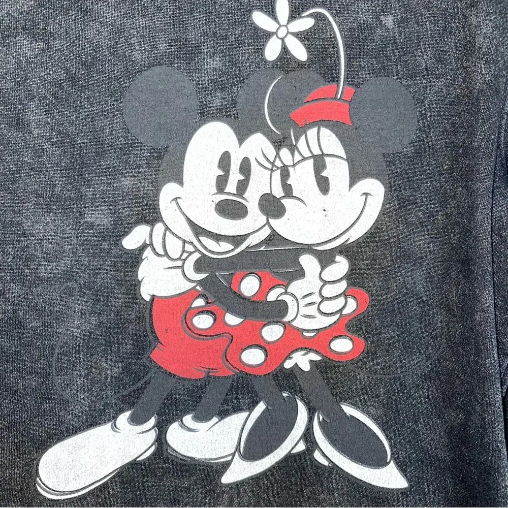 DISNEY Cropped long sleeve sweatshirt torn hem super soft - Image 8