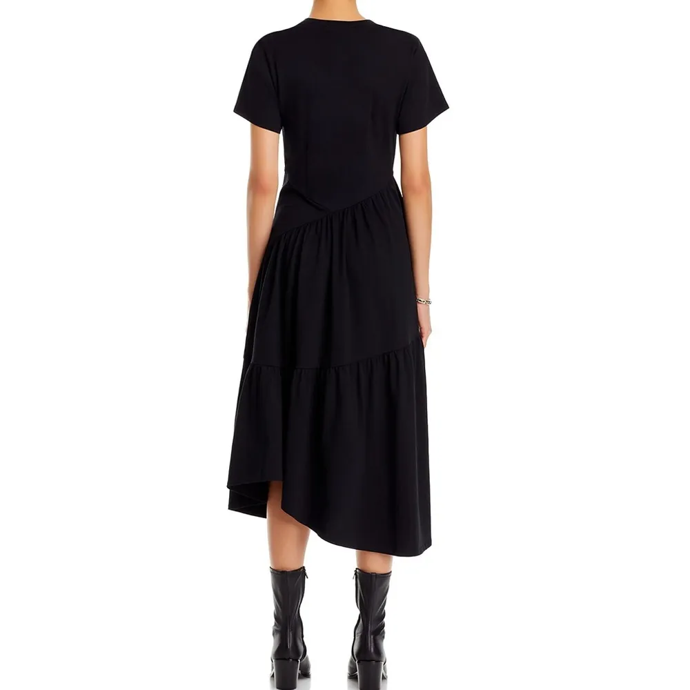 Frame - Gathered Seam Short Sleeve Dress - Image 4