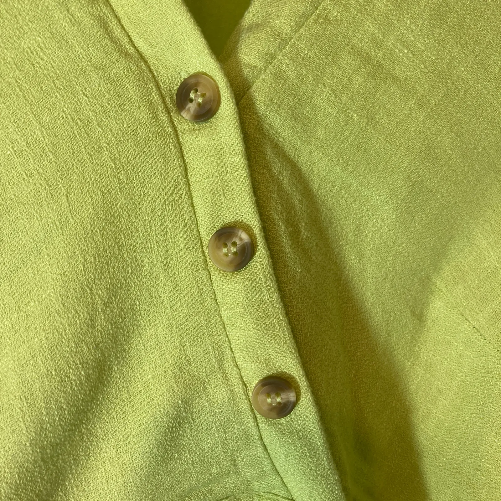 Lost and Wander Cactus Bloom Lime Green Wrap Button Flutter Sleeves Crop Top - Image 4