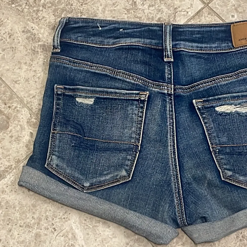 American Eagle AEO Next Level High Rise Shortie Jean Short Size 4 - Image 9