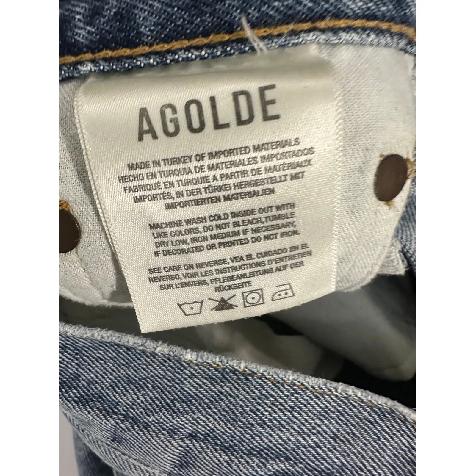 AGOLDE Lana Mid-Rise Straight-Leg jeans in the Backdrop wash size 26 - Image 4