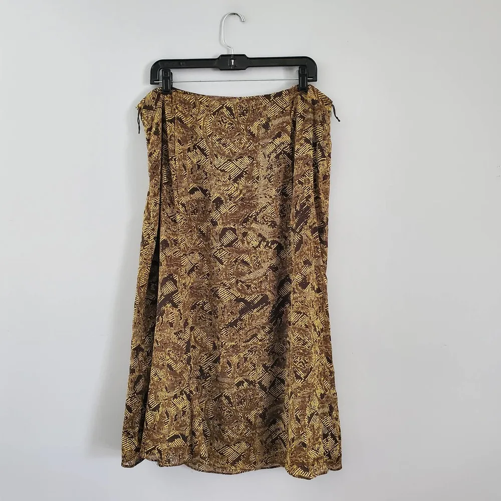 Norton McNaughton Vintage Sheer Brown Skirt 14 - Image 2