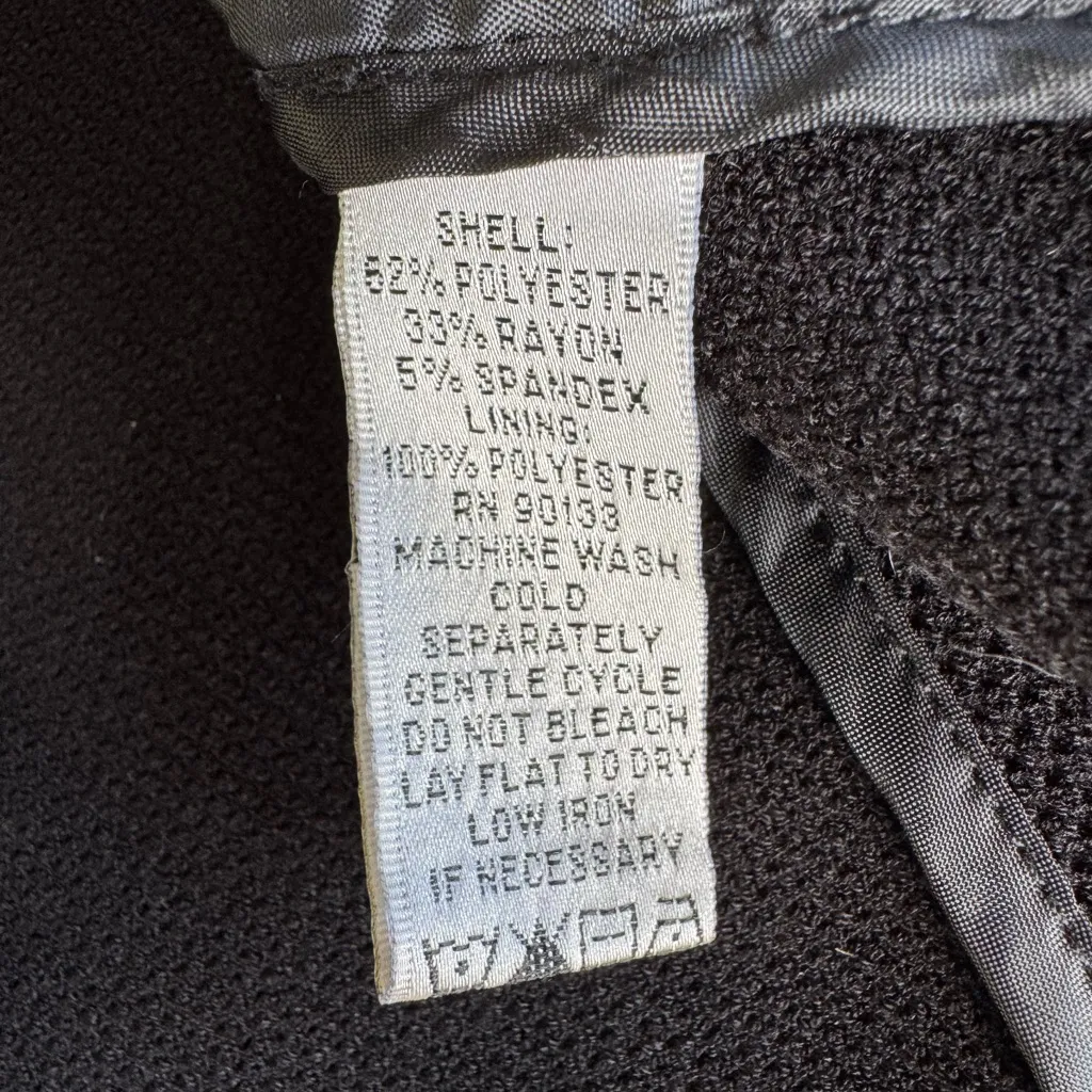 Joan Rivers Black Short Jacket with Brass Gold Buttons Size Large - Image 6