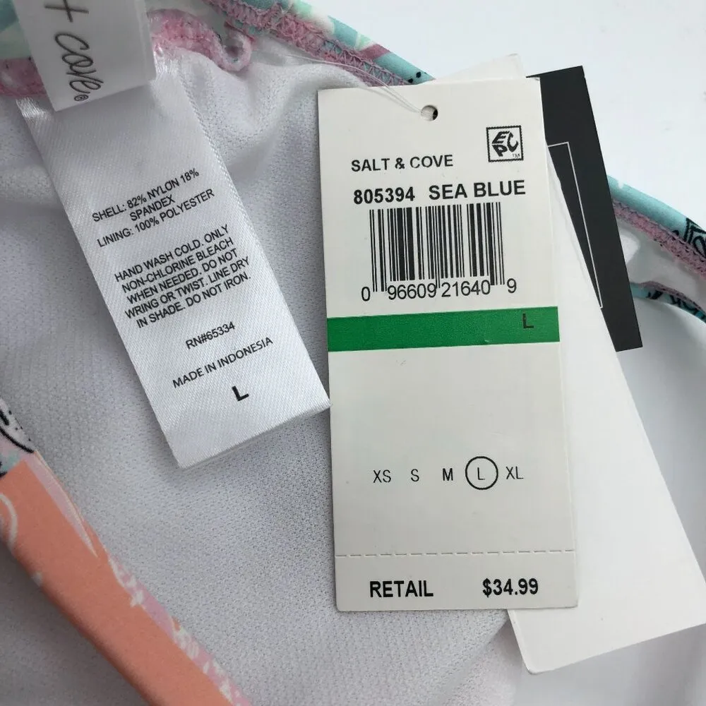 Salt & Cove Womens Patchwork Tankini Swim Top V - Image 5