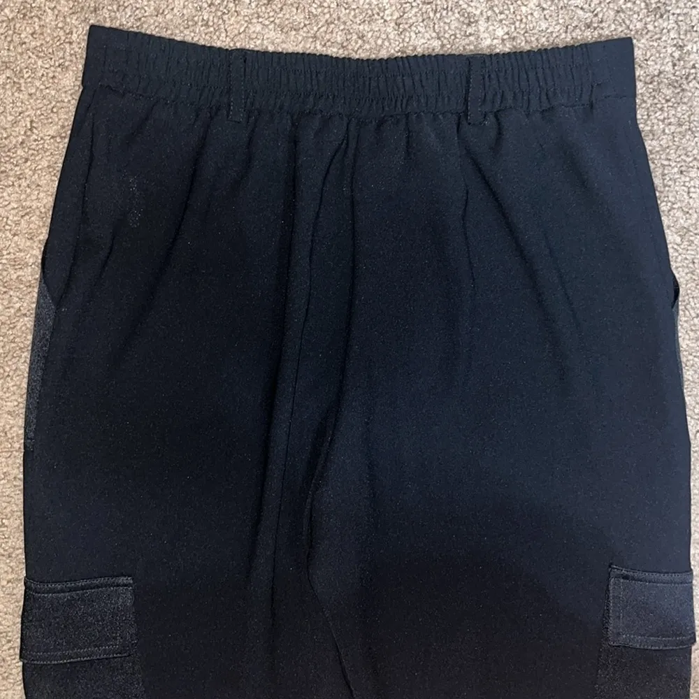 Anthropologie Maeve Delancey Satin-Trimmed Cargo Jogger Trouser Pant Black Small - Image 9