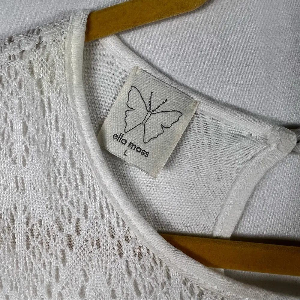 ELLA MOSS White Crochet Dress NWT in Large - Image 2