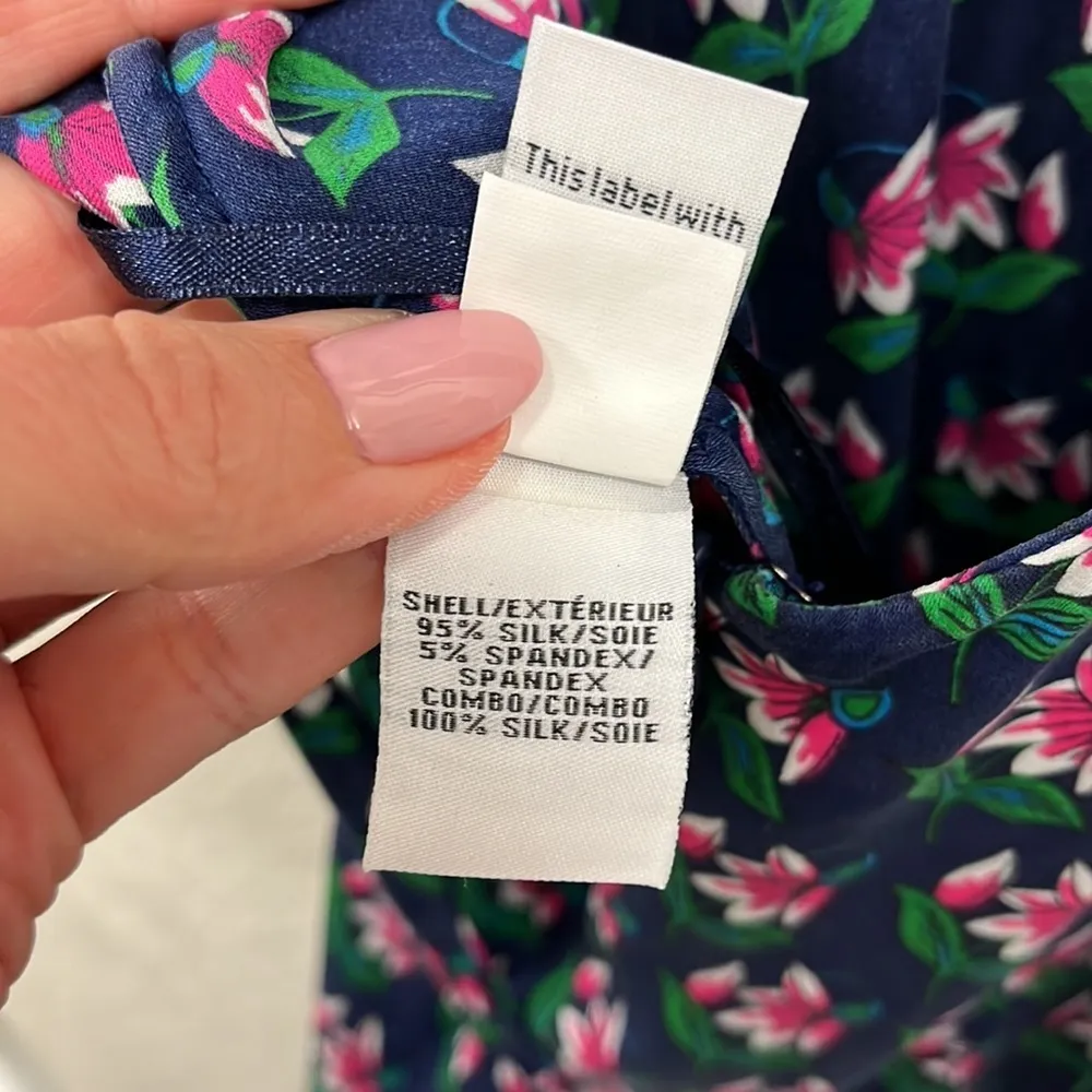 DVF Leyland Zen Floral Halter Dress in Midnight S Silk - Image 8