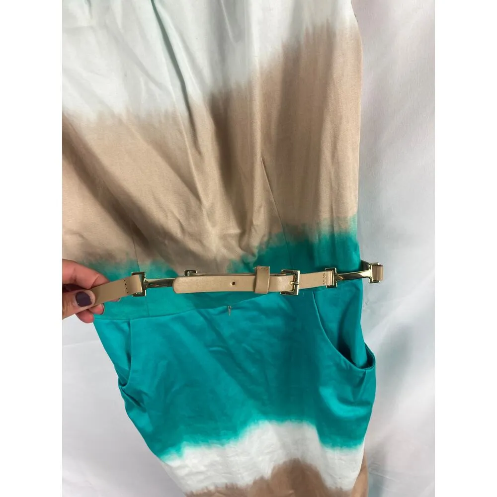 NWT Nine West Ombre Belted Sleeveless Dress Size 6 - Image 4