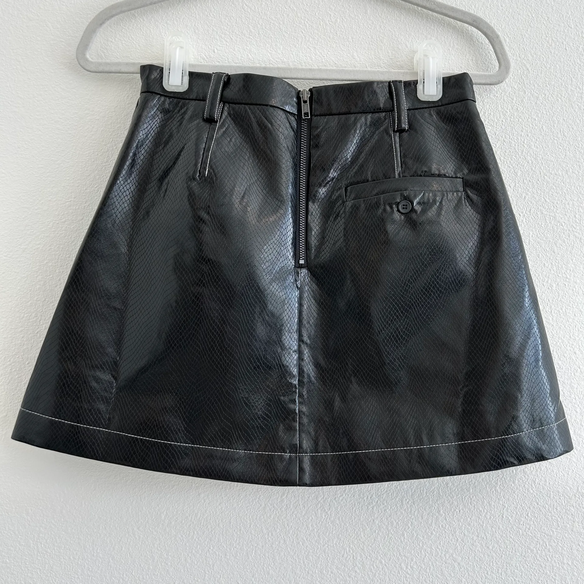 Baum Und Pferdgarten Black Faux Leather Mini Skirt - Image 4