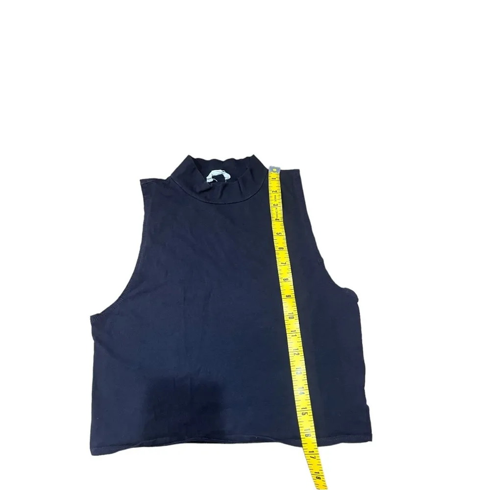 Aeropostale black cropped top mock neck jersey - Image 5