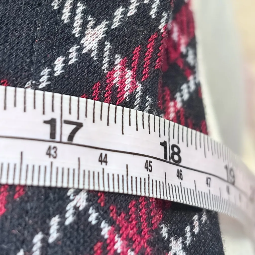 Free people Plaid A-Line Skirt - Red and Black mini skirt size large nwt - Image 6