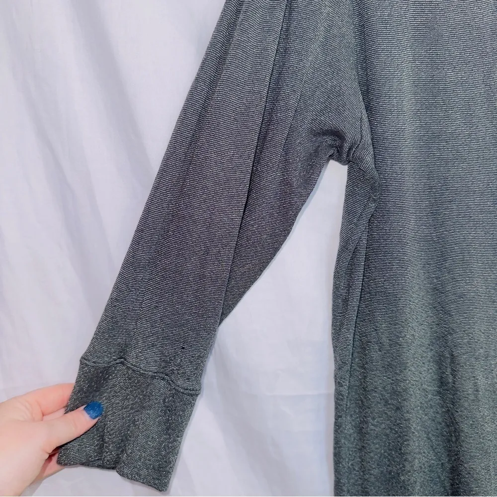 Michael Star Gray Long Sleeve 100% American Mock Neck Tunic Shirt One Size - Image 2