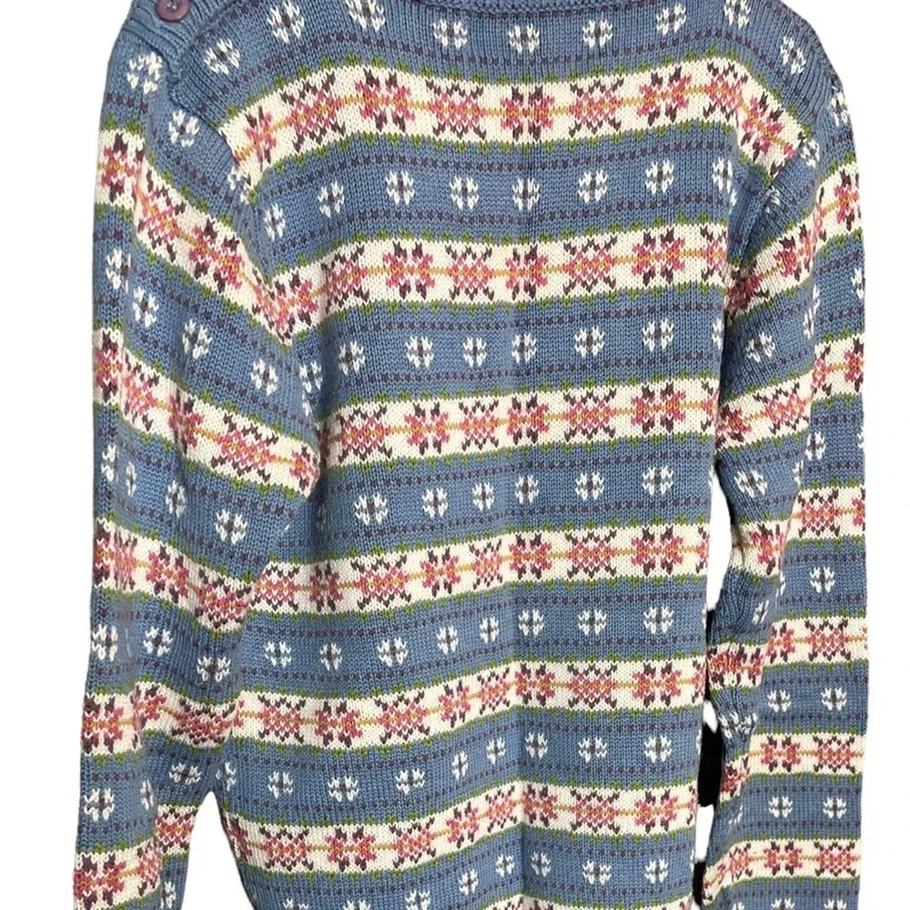 Vintage J Jordan Women’s Crewneck Acrylic Blend Sweater Size Small Blue - Image 6