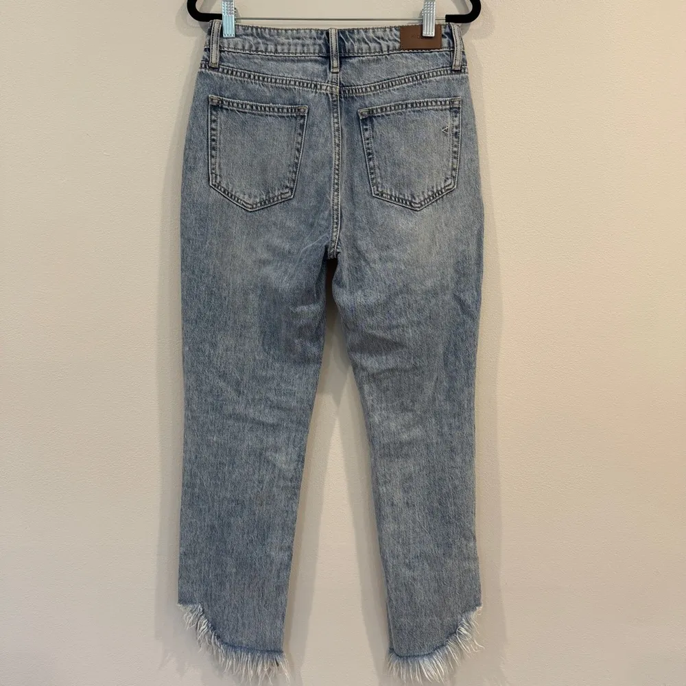 Hidden Jeans with Fray Bottom Ripped Jeans Blue Size 26 - Image 6