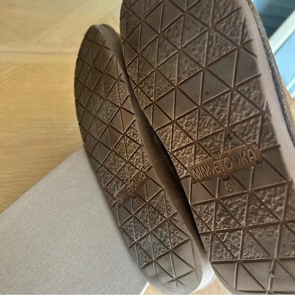 Camel Short Leather Boots Fur Lined - Image 7