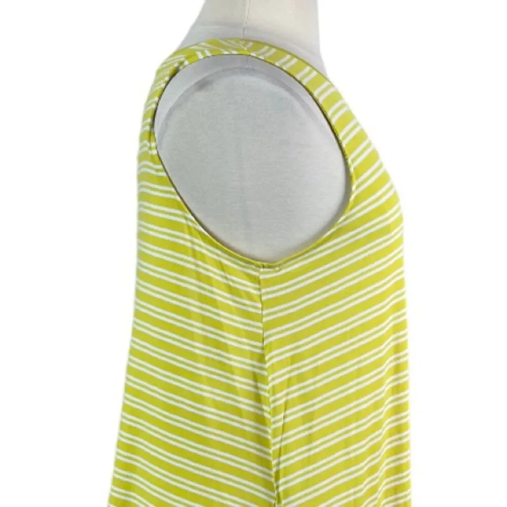 Time and Tru Tee Shirt Dress Swing Sleeveless Pockets Yellow New Women’s Size XL - Image 7