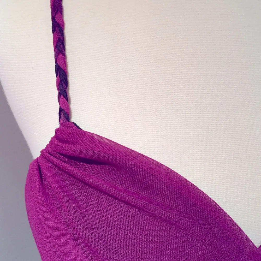 ALYN PAIGE NEW YORK Ombre wine colored dress - Image 3