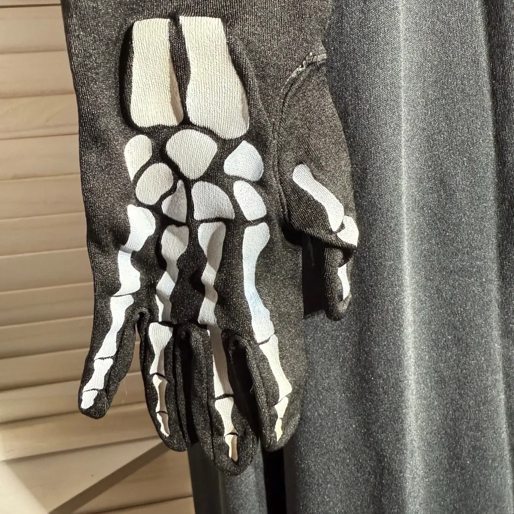 Vintage California Costume Spider Acrylic Hat Skeleton Gloves Purple/Black M/L Black Size M - Image 7