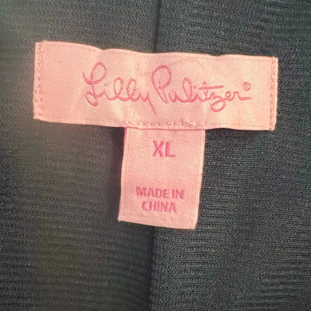 Lilly Pulitzer Navy Nicolette Fit & Flare 1/4 Zip Dress XL EUC $158 - Image 7