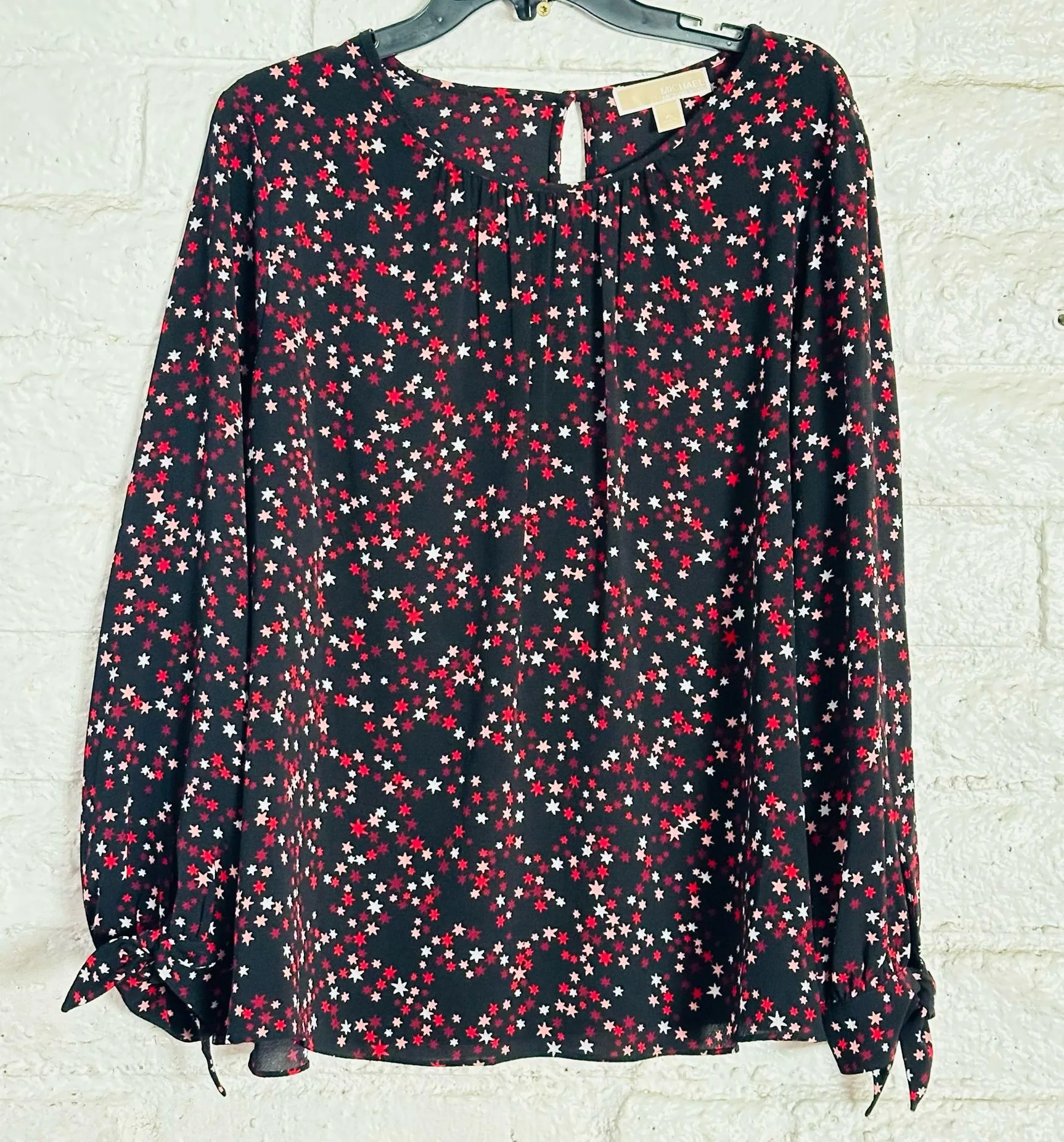 Michael Michael Kors Star Red Black Blouse Women's Size XL - Image 2