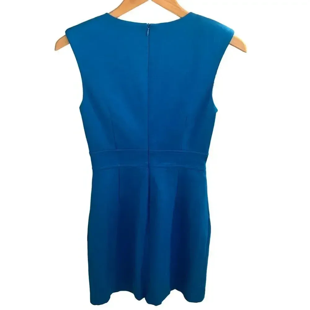 Trina Turk Blue Dress Size 2 Sleeveless Sheath Office Cocktail‎ Party Mini Dress - Image 3