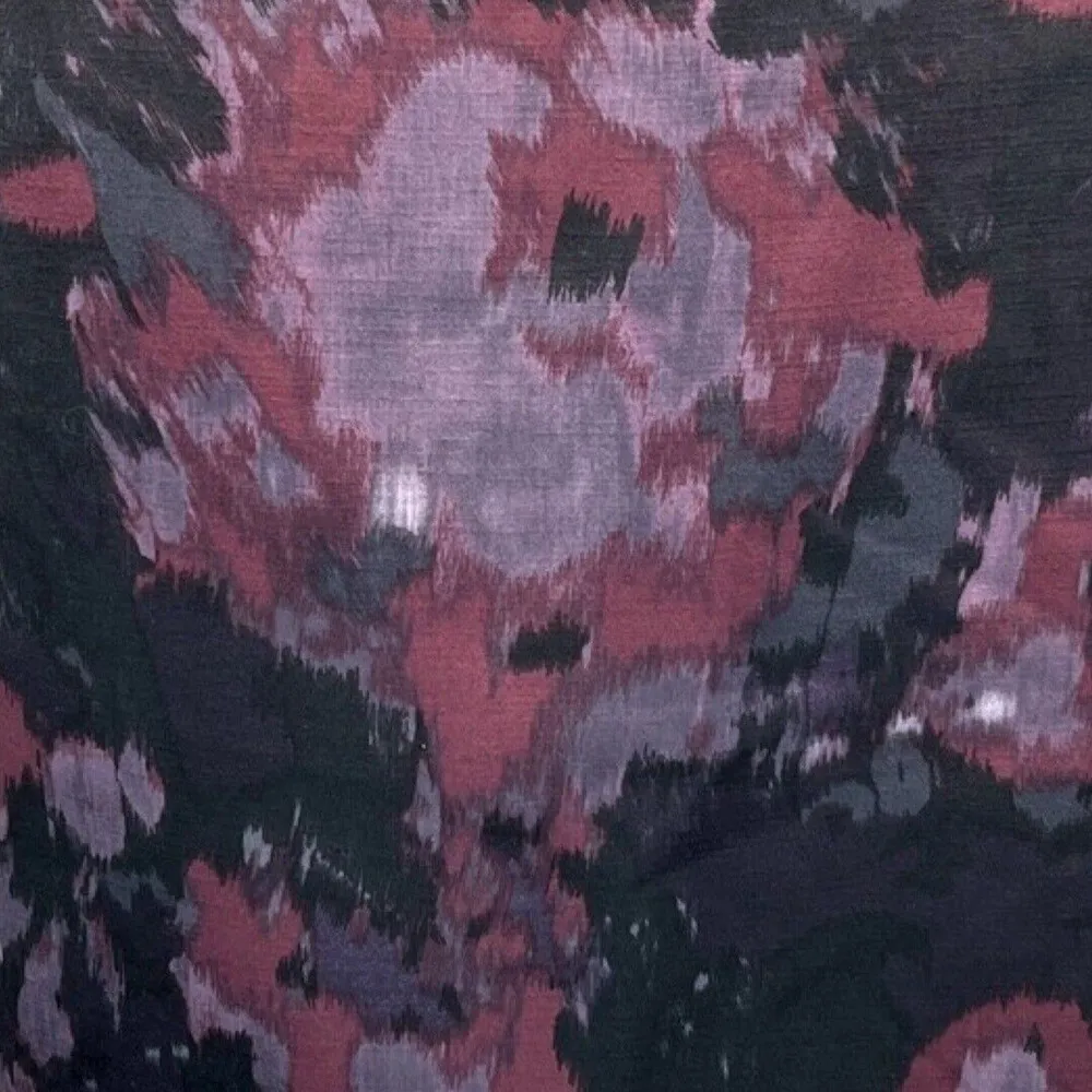 Ann Taylor Skirt Womens 6 Black Pink Floral Flower Pencil Straight Casual Office - Image 5